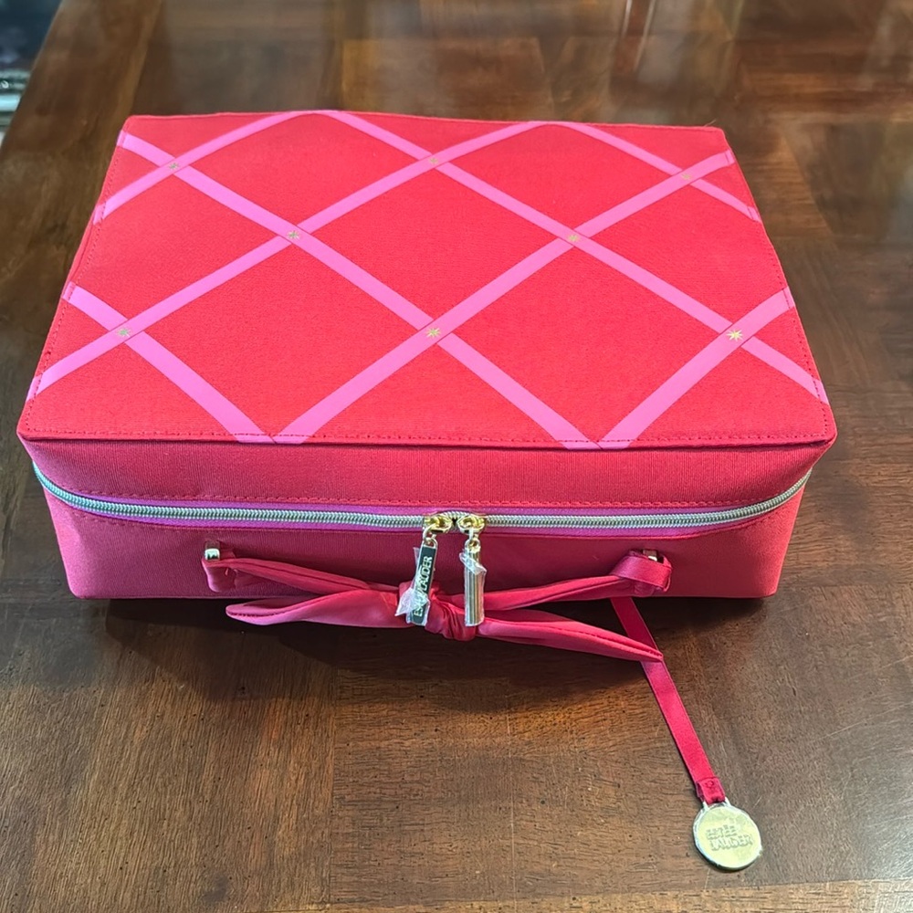Estee Lauder Red Candy Makeup Lingerie Travel Case Organizer Bag